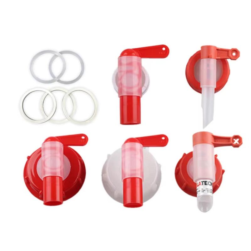 Silicone Tap Washer - 빨간색과 흰색이 섞인 플라스틱 수도꼭지 1개,
